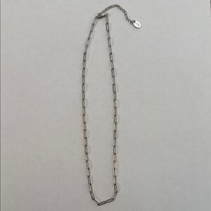 Sterling Forever Silver Paperclip Necklace